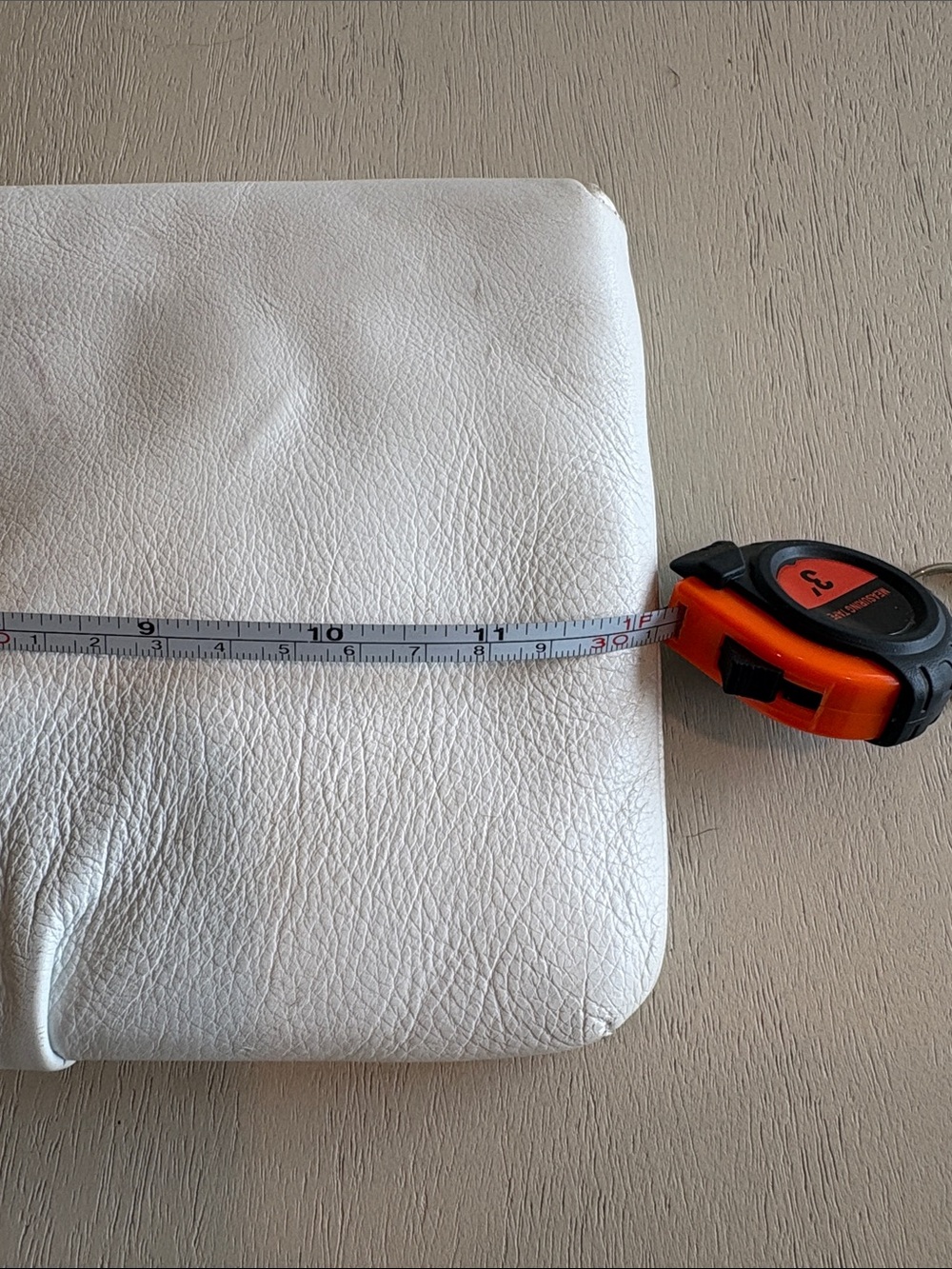 Michael Kors White Leather Clutch with Gold Chain Accent - Picture 6 of 7